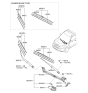 Diagram for Kia Wiper Pivot - 98100B2000