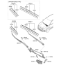 Diagram for Kia Rio Wiper Blade - 983501R000