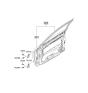 Diagram for Kia Spectra SX Door Hinge - 793102F000