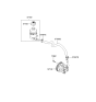 Diagram for Kia Power Steering Reservoir - 571504D000