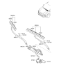 Diagram for Kia EV6 Wiper Blade - 98351B1000