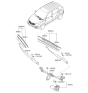 Diagram for Kia Sportage Wiper Arm - 983103W000