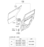 Diagram for Kia Optima Hybrid Door Hinge - 794103K000