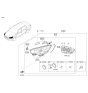 Diagram for Kia K900 Headlight - 921013T520