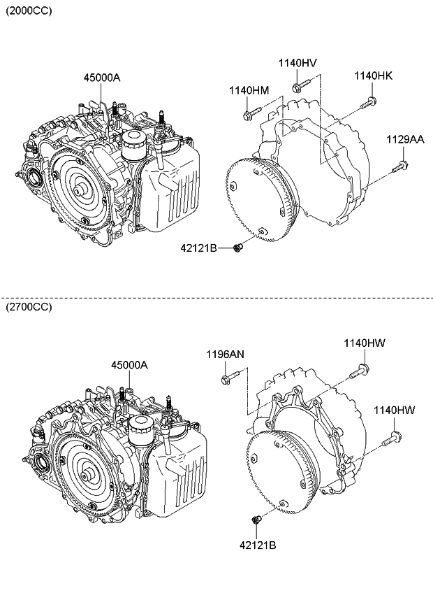 4500039147 - Genuine Kia AUTO TRANSMISSION AS