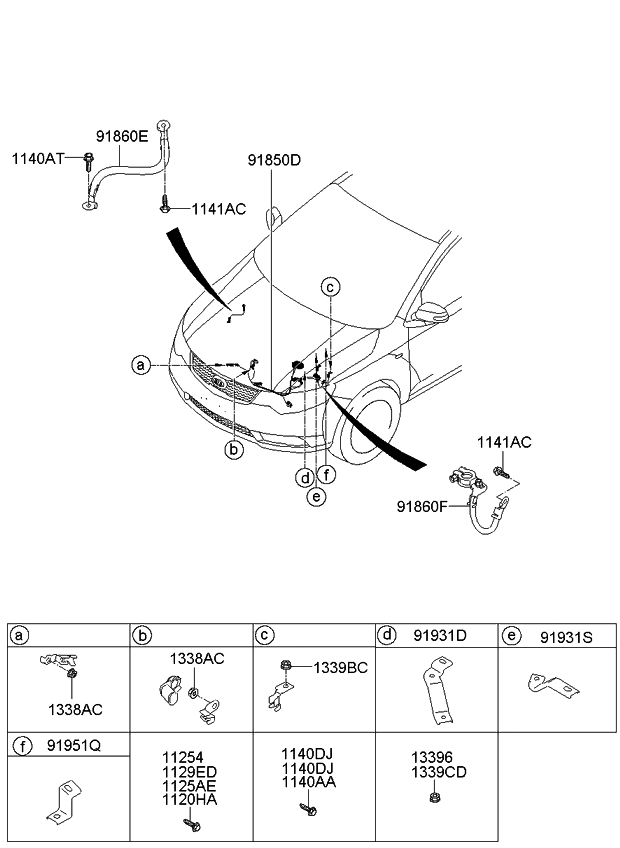 918501M810 - Genuine Kia WIRING ASSEMBLY-BATTERY