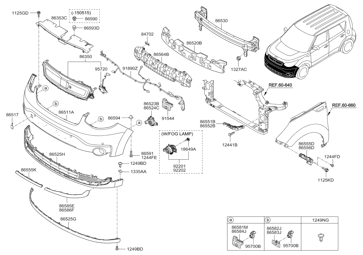 2016 Kia Soul EV Front Bumper Kia Parts Now