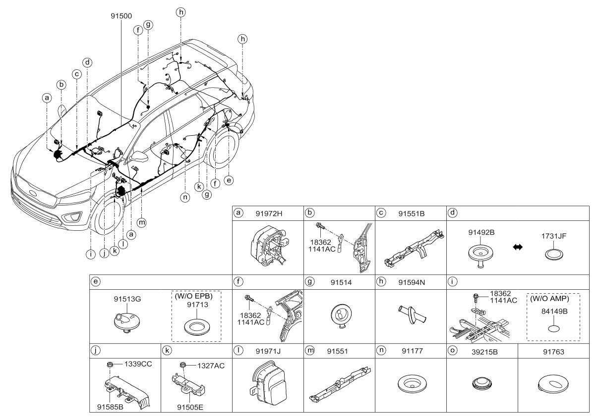 Kia Sorento Wiring Harness Diagram - 8