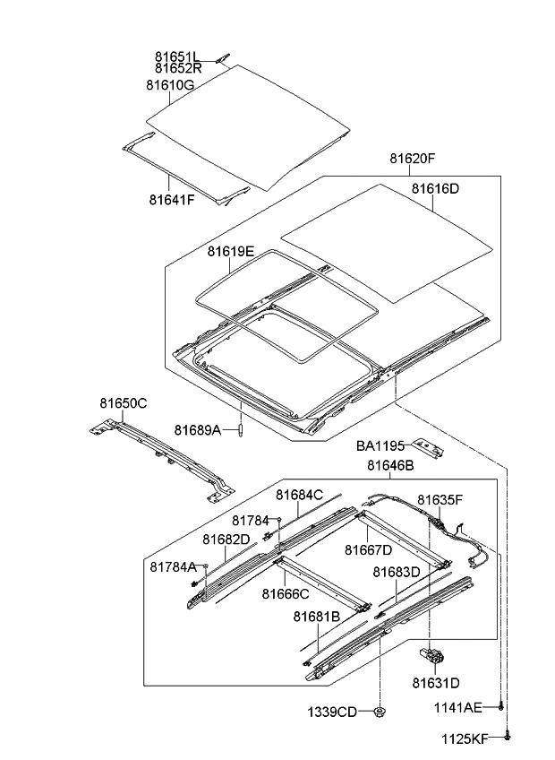 816842P000 Genuine Kia Rope DEFLECTION Assembly