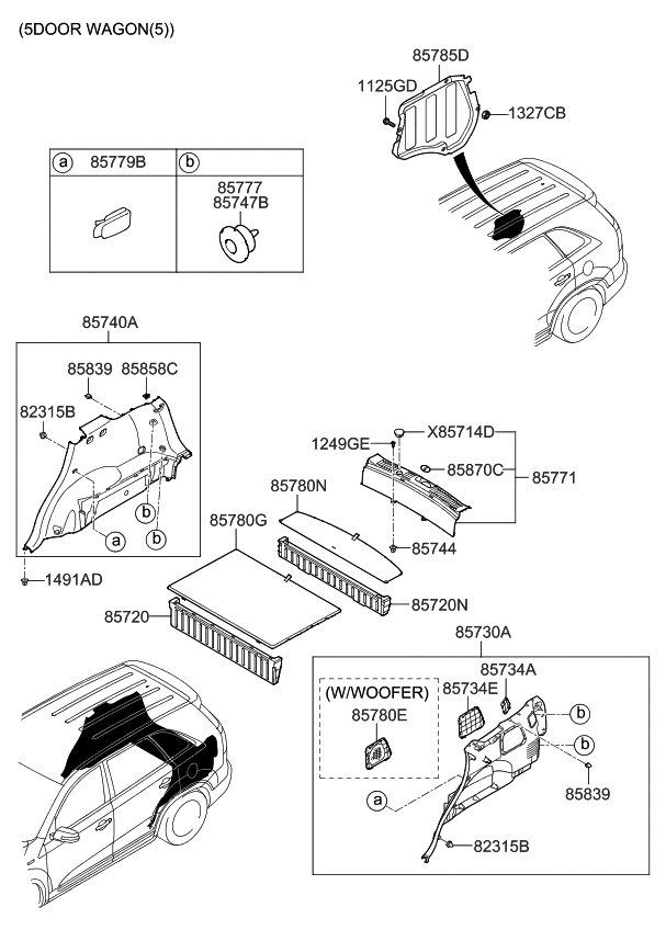 P Va Genuine Kia Board Assembly Luggage