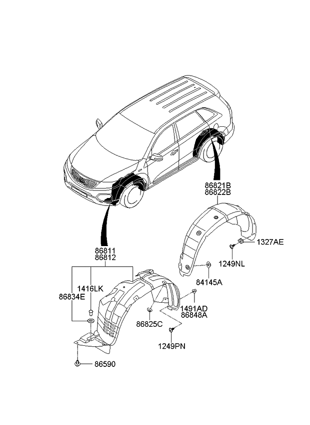 2011 Kia Sorento Wheel Guard - Kia Parts Now