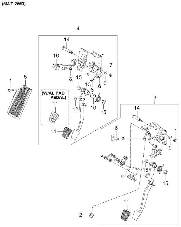 328002F010 Genuine Kia Pedal Assembly Brake