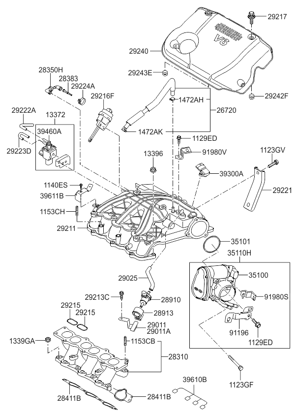 283132G000 - Genuine Kia GASKET-INTAKE MANIFOLD