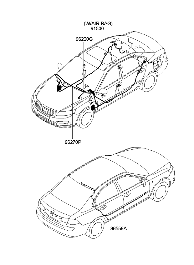 2010 Kia Optima Wiring Harness-Floor - Kia Parts Now