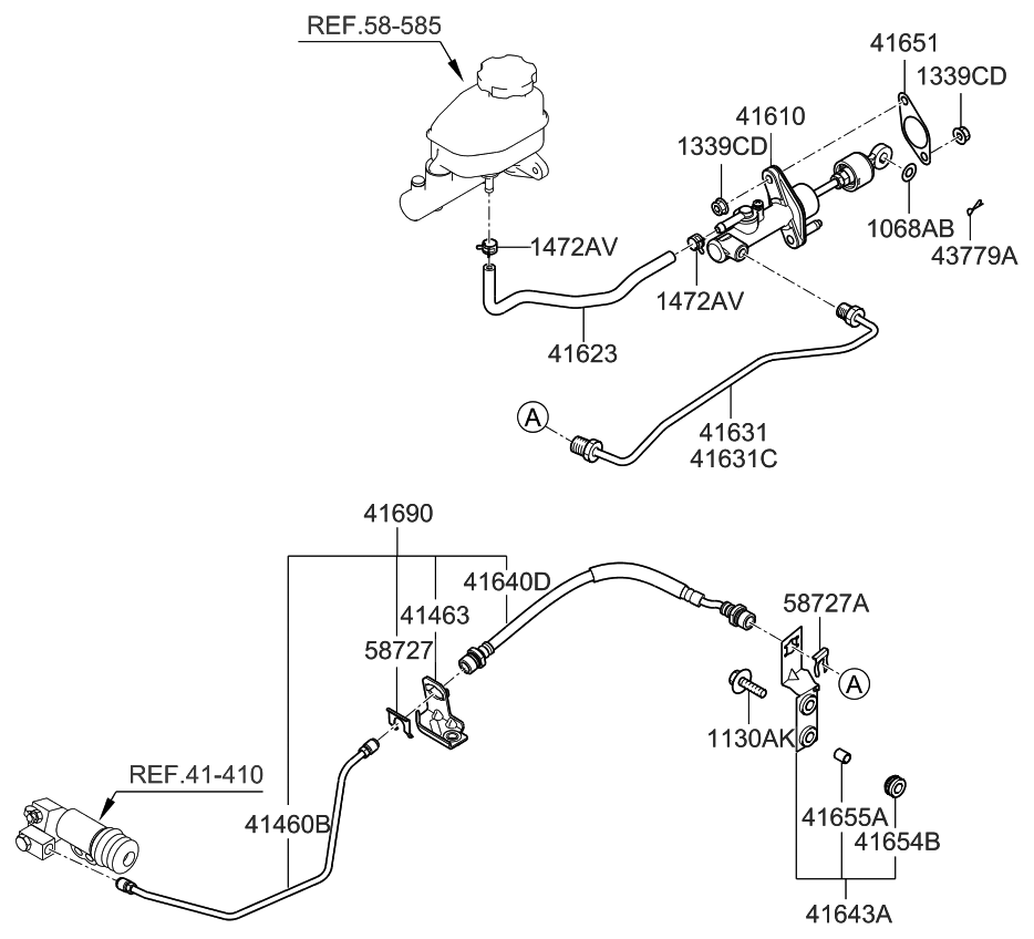 587272f100 Genuine Kia Clip-hose