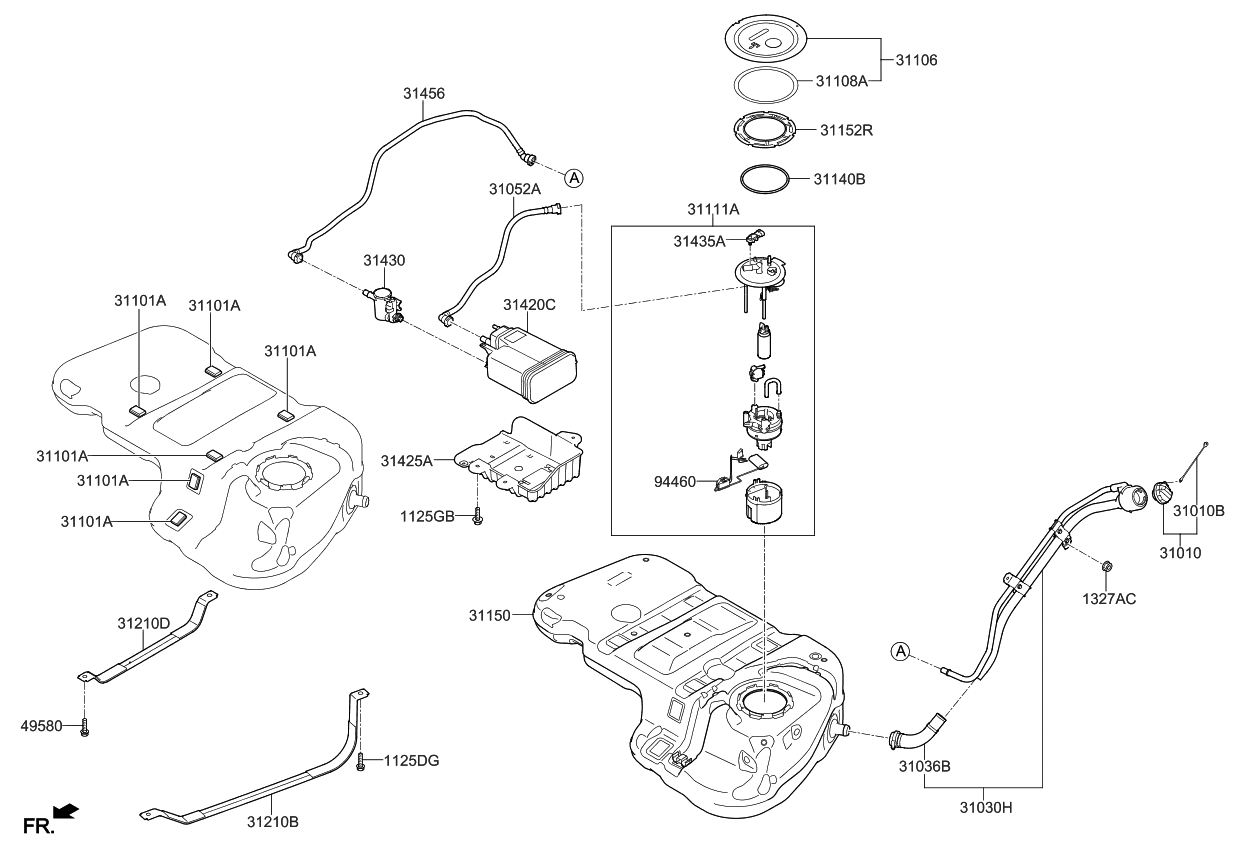 311104z000 Genuine Kia Pump Assembly Fuel