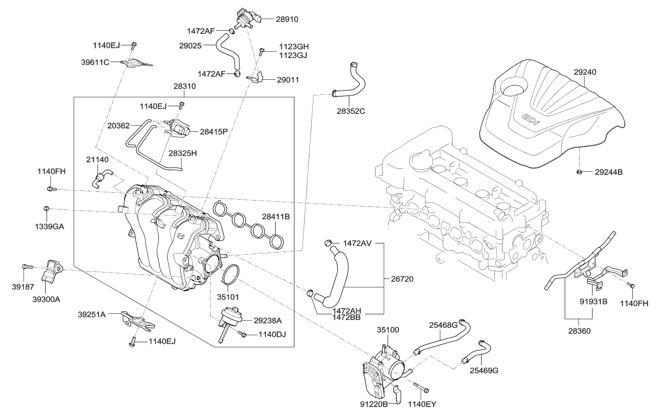 2015 Kia Rio Intake Manifold - Kia Parts Now