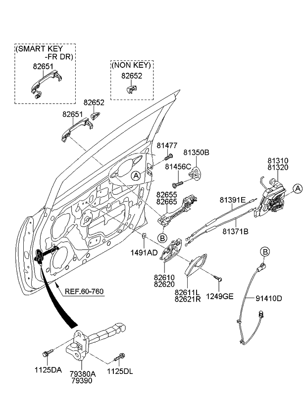 W Genuine Kia Handle Assembly Door Outside L