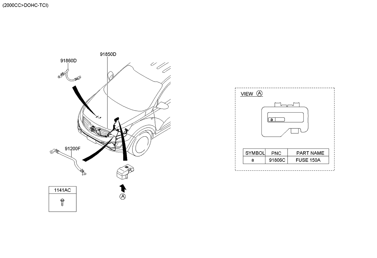 918603W621 Genuine Kia Wiring Assembly-Earth