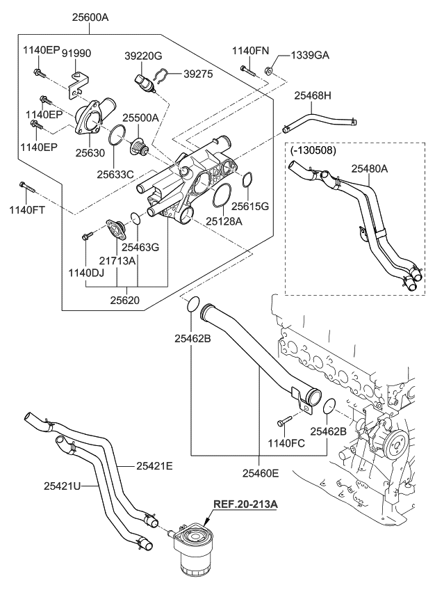 Kia Optima Hybrid Coolant Pipe Hose Kia Parts Now