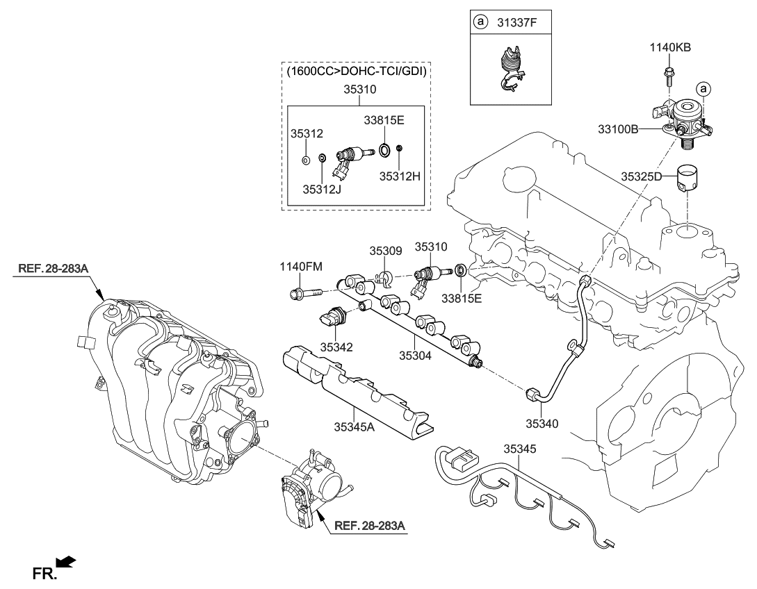 353102B150 - Genuine Kia INJECTOR ASSEMBLY-FUEL