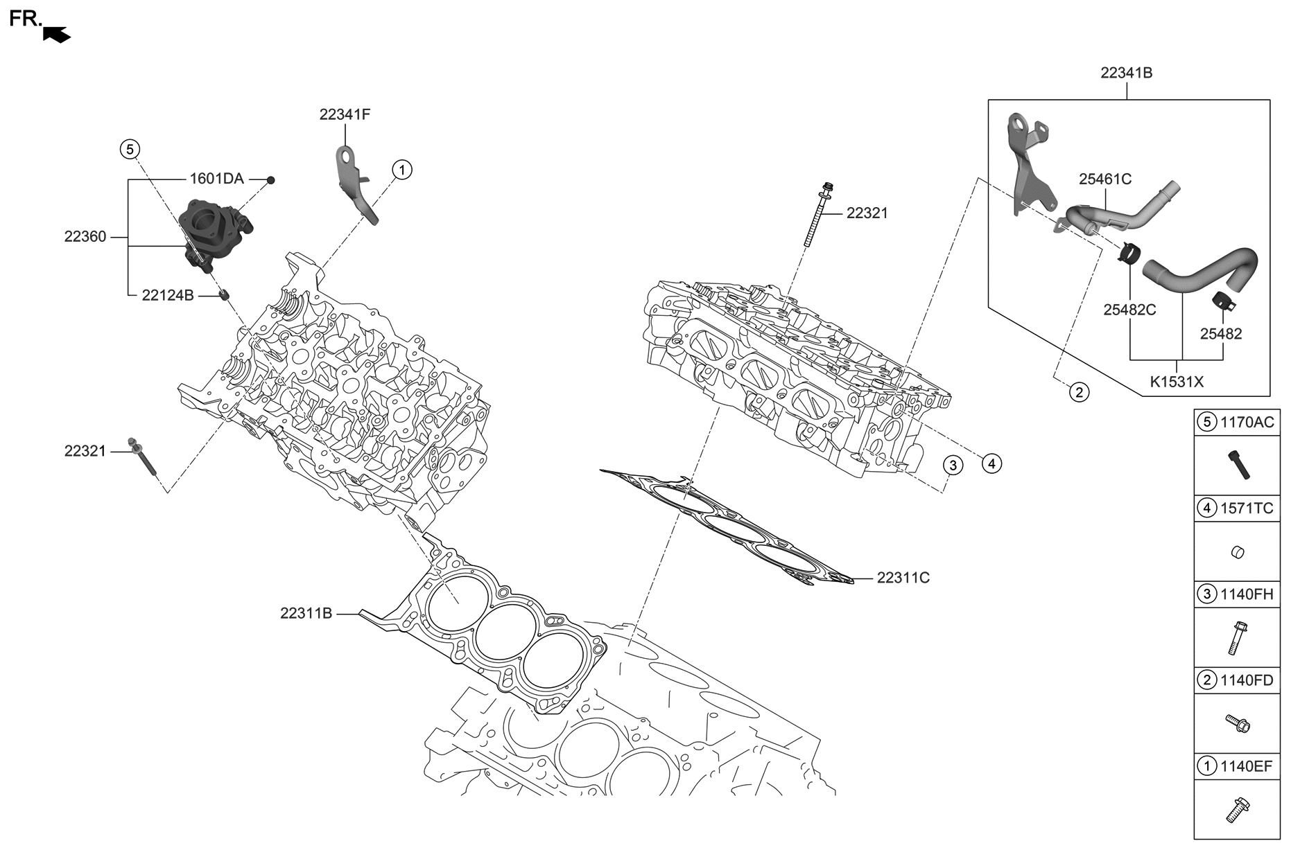 223413L100 Genuine Kia Hanger-Engine,Center