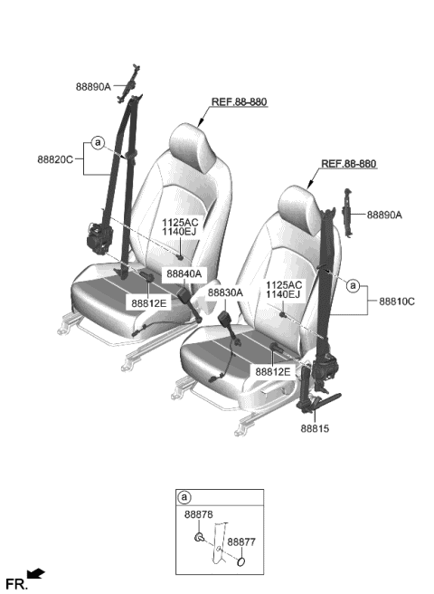 Belt-Front Seat - 2020 Kia Soul