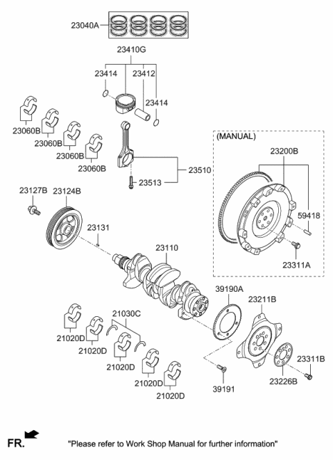 Crankshaft & Piston - 2020 Kia Soul