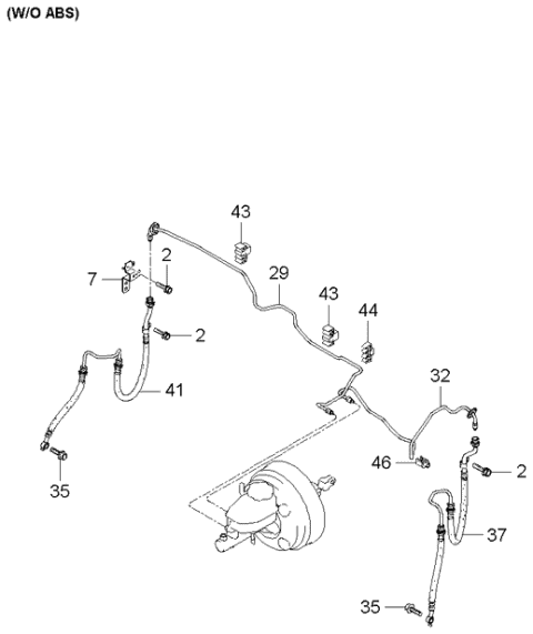 Brake Fluid Line - 2006 Kia Spectra Hatchback