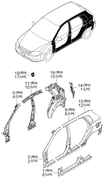 2006 kia spectra belt diagram