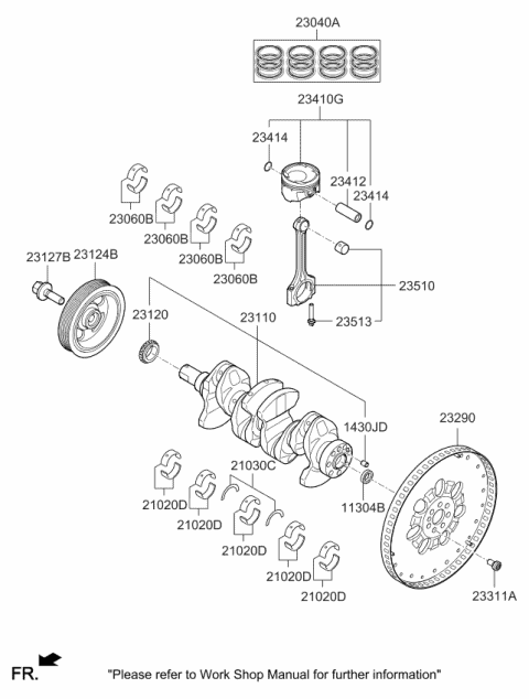 Crankshaft & Piston - 2018 Kia Niro