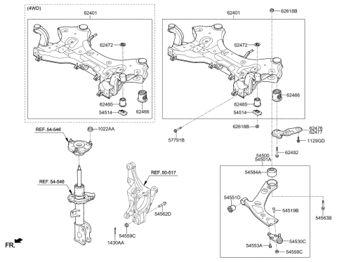 Front Suspension Crossmember - 2019 Kia Sorento