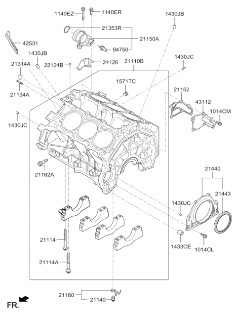 Cylinder Block - 2016 Kia Cadenza