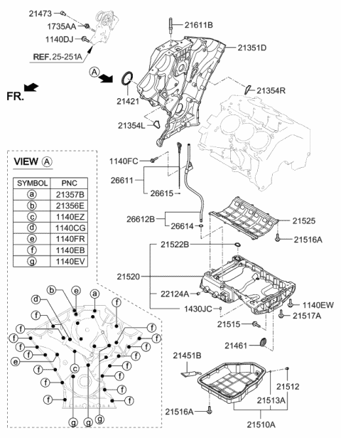 Belt Cover & Oil Pan - 2017 Kia Sorento