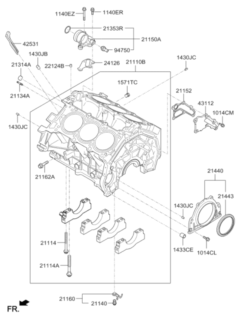 Cylinder Block - 2015 Kia Sorento