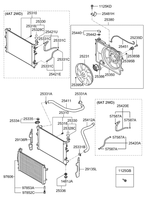 253101M000 Genuine Kia Radiator Assembly