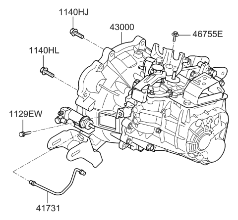 Transaxle Assy-Manual - 2012 Kia Forte