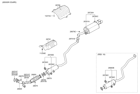 2010 kia forte exhaust