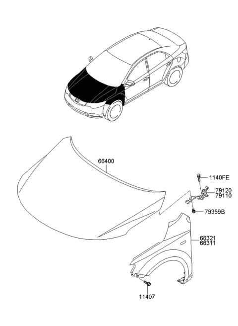 kia forte fender