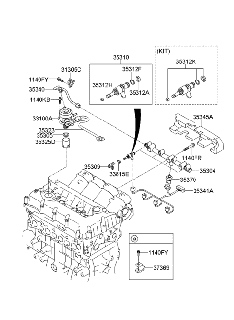 Throttle Body & Injector - 2012 Kia Sorento