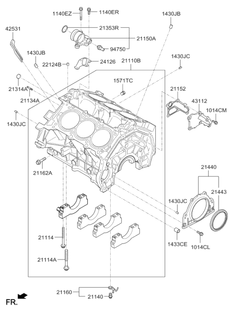 Cylinder Block - 2017 Kia Sedona