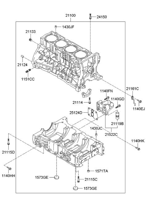 Cylinder Block - 2008 Kia Rondo