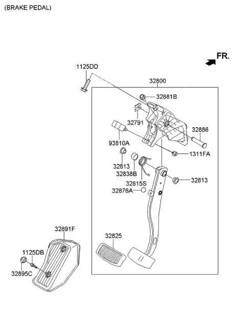 D Genuine Kia Pedal Assembly Brake