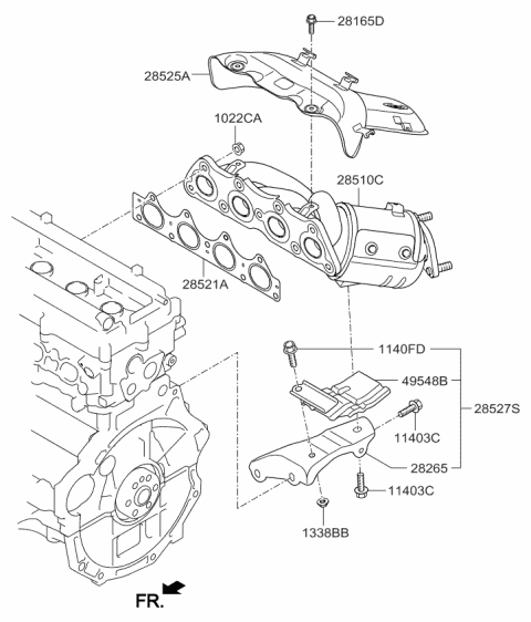 Exhaust Manifold - 2013 Kia Soul