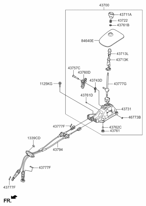 Shift Lever Control - 2012 Kia Soul