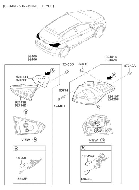 Rear Combination Lamp - 2017 Kia Forte