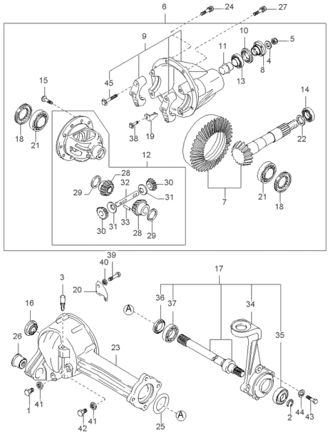 Differential-Front - 1997 Kia Sportage