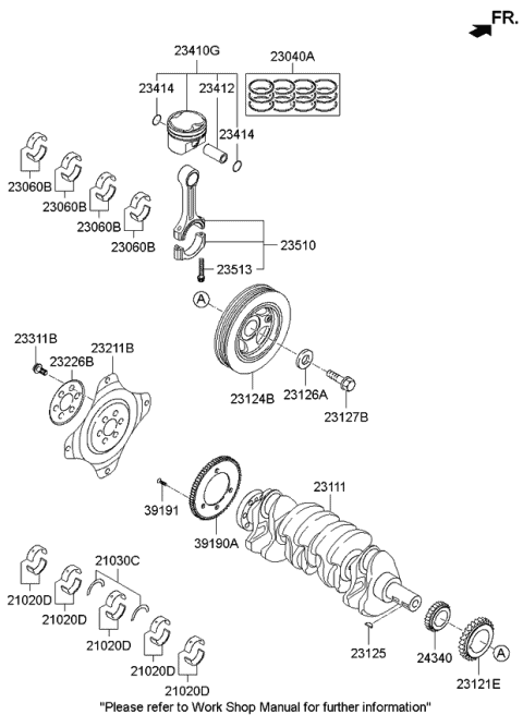 Crankshaft & Piston - 2013 Kia Sorento