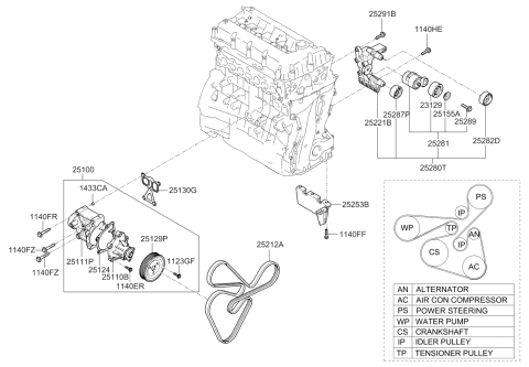 Coolant Pump - 2013 Kia Optima Korean made