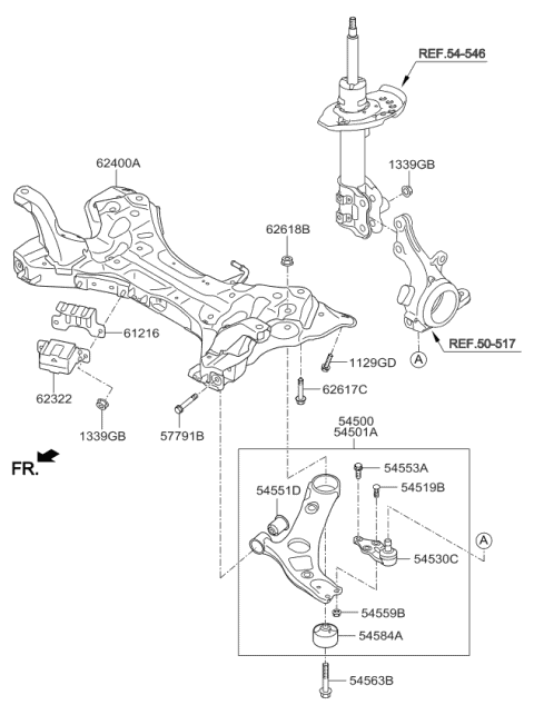 Front Suspension Crossmember - 2013 Kia Optima Korean made